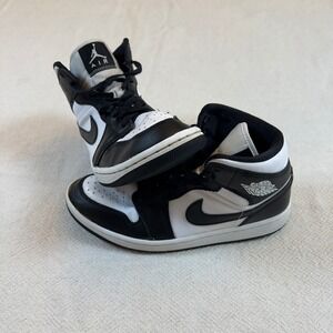 Jordan 1‎ Mid Panda DV0991101 Black White Womans Size 8